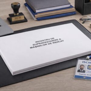 Registru de supraveghere a mașinilor de ridicatRegistru ISCIR pentru supravegherea mașinilor de ridicat Registru de evidență pentru mașini și instalații de ridicat Registru tipizat mașini de ridicat format A4Registru de supraveghere a mașinilor de ridicat conform ISCIR Document obligatoriu ISCIR pentru exploatarea mașinilor de ridicat